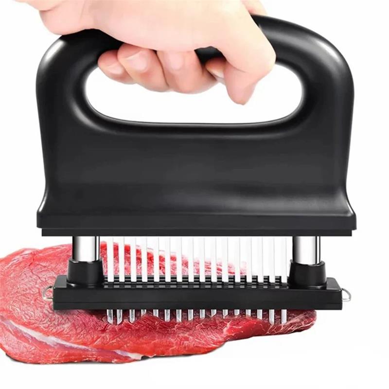 Attendrisseur Viande 48 Lames Acier Inoxydable - Outil Cuisine Bœuf Poulet Porc Steak
