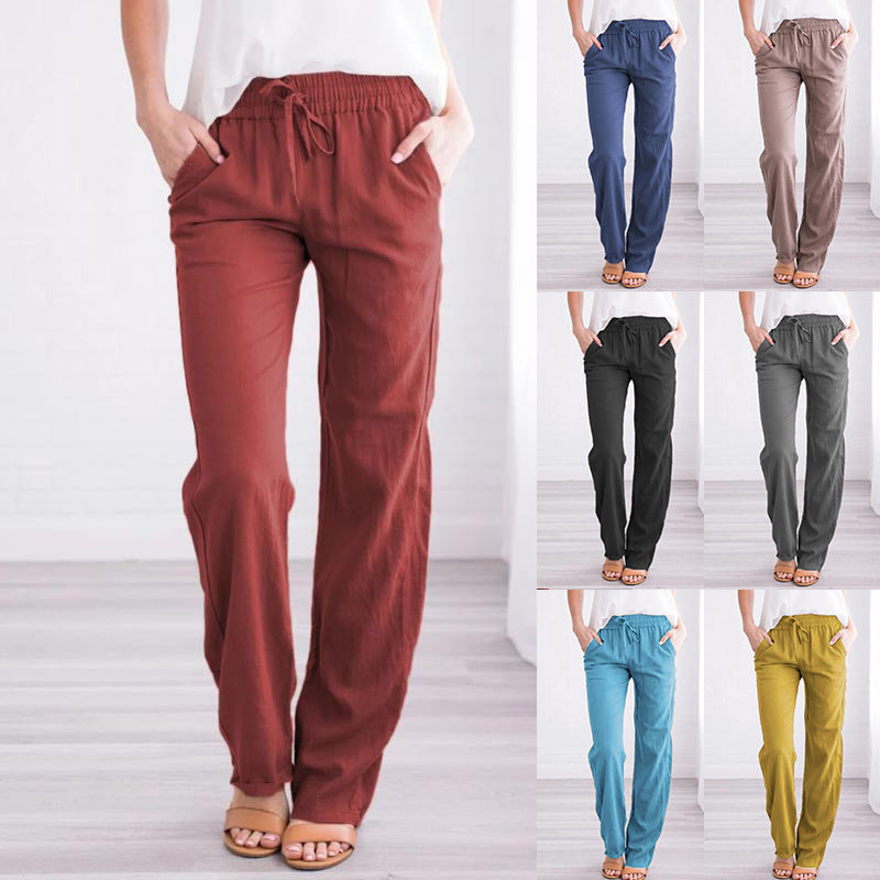 🌸40 % DE RÉDUCTION🌸Pantalon ample et confortable en lin et coton pour femmes