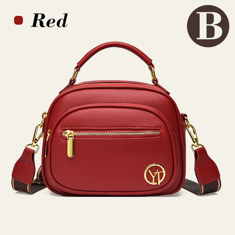 Sac classique multi-compartiments à bandoulière large et ajustable en cuir