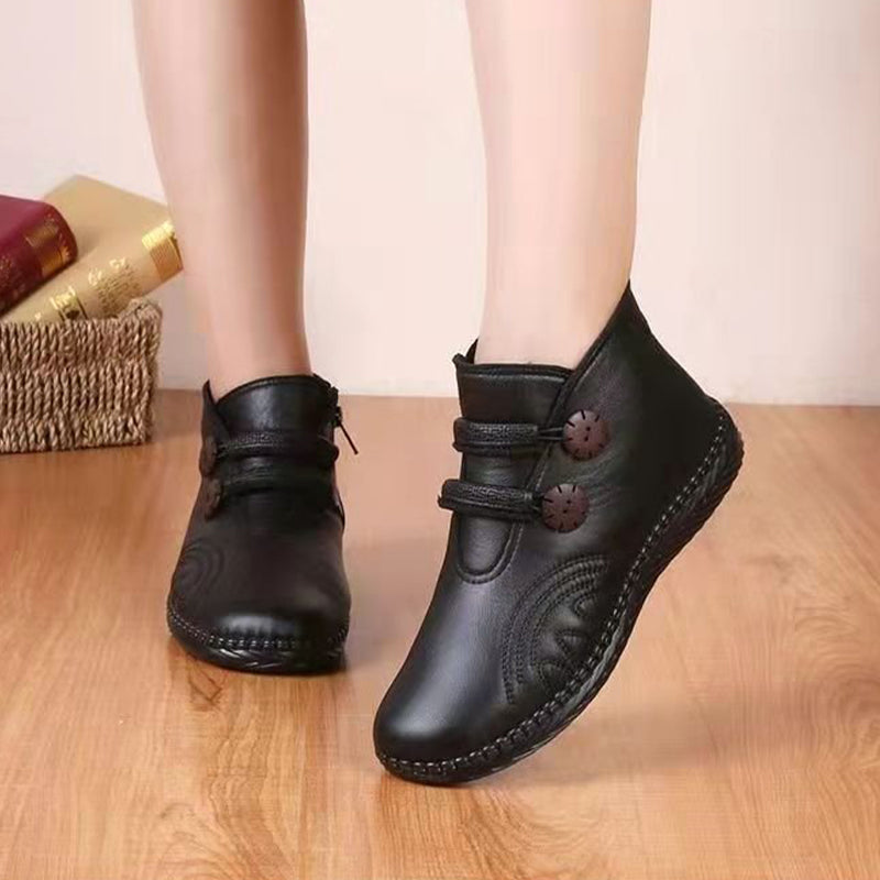 Bottines Plates à Cheville Épaissies Antidérapantes pour Femmes
