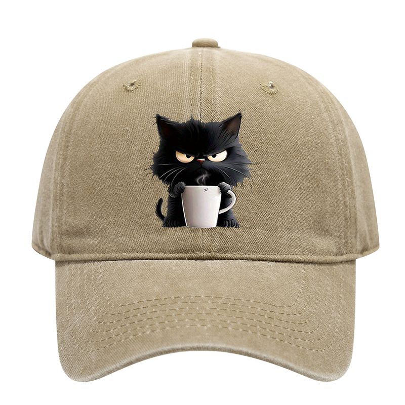 📢📢40 % de réduction !! ⏰Casquette Vintage Mignon Chat Noir