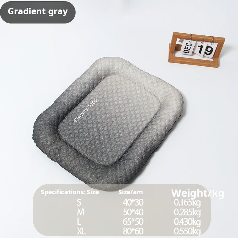 🐾Coussin rafraîchissant 3D pour chiens et chats – Nid doux en perles de gel, matelas à air pour été, tissu respirant, fraîcheur naturelle sans excès💤❄️