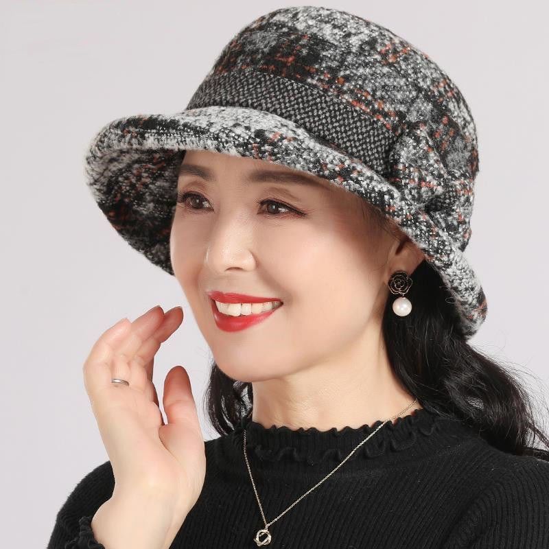 📢📢60 % de réduction !! ⏰Chapeau cloche vintage à carreaux en fausse laine pour femme
