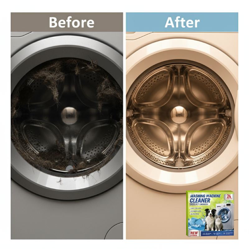 Comprimés nettoyants pour lave-linge destinés aux propriétaires d'animaux domestiques