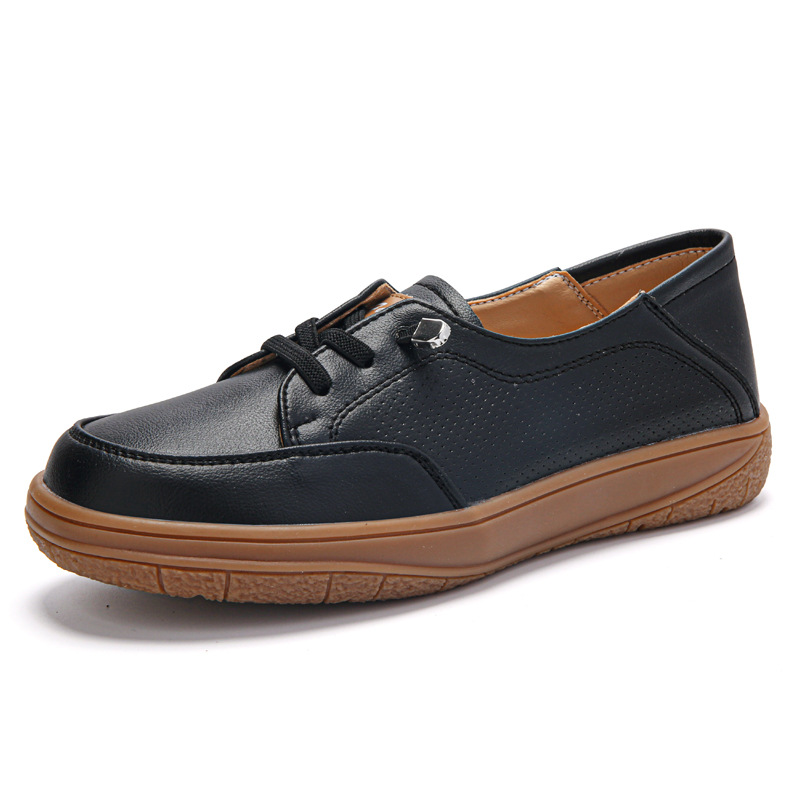 Chaussures décontractées à lacets pour femme à semelle souple