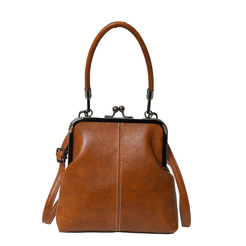 Sac bandoulière pour femme avec fermoir à boule et poignée supérieure