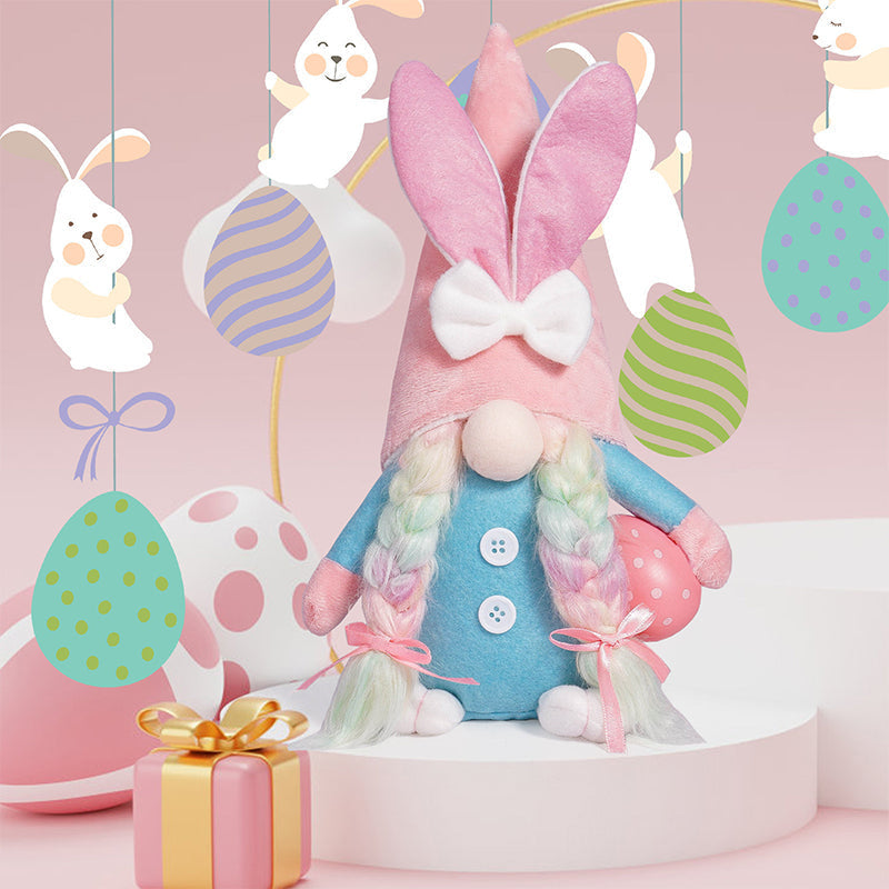 Poupée lapin sans visage pour décor de Pâques