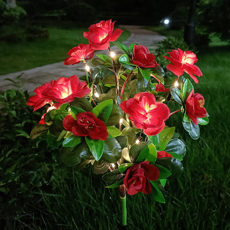 💐50% DE RÉDUCTION! ☀️ Lumière Solaire sur Piquet de Fleur d'Azalée de Simulation – Étanche, Automatique & Parfaite pour le Jardin 🏡