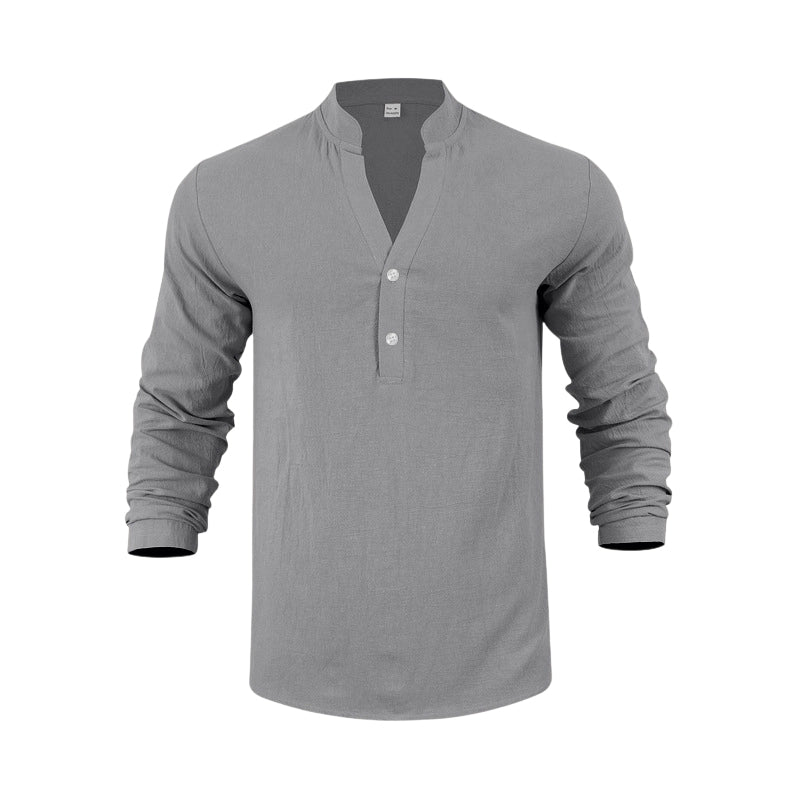 📢📢50 % de réduction !! ⏰T-shirt Henley décontracté pour homme, style automnal