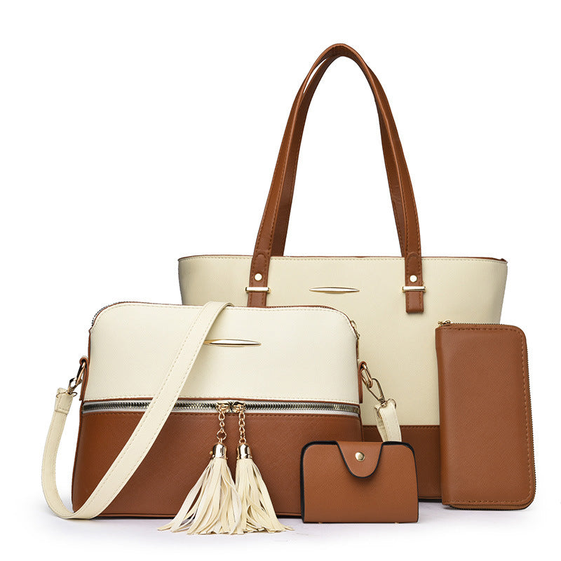 👜 Lot de 4 sacs fourre-tout 4-en-1 au motif color block ✨ Le lot de sacs à main dont toutes les femmes ont besoin