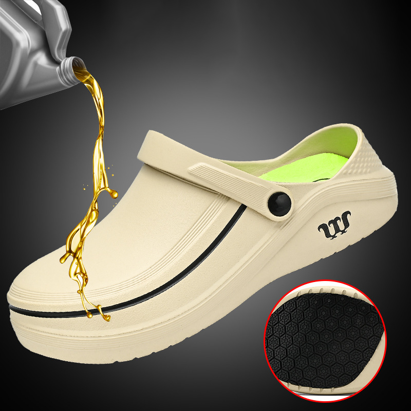 🥾 50% DE RÉDUCTION ! 🍳 Chaussures de Sécurité Imperméables Anti-Huile – Tige Non Poreuse & Semelle Coussinée 5 cm for Cuisine & Industrie