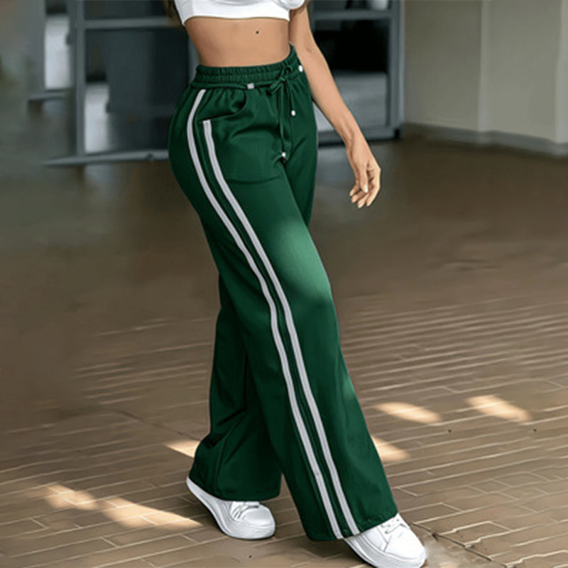 Pantalon droit taille haute pour femme
