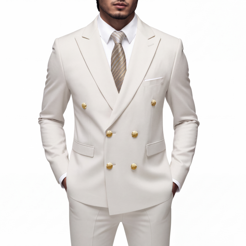Costume 2 pièces pour homme : veste ajustée et pantalon