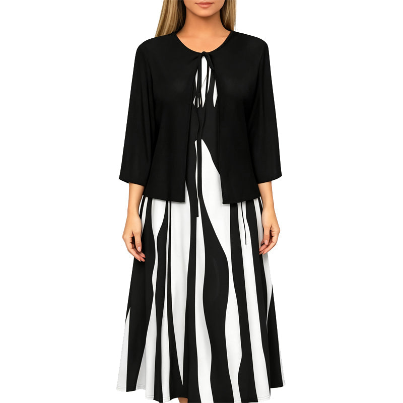 Ensemble de robe géométrique flatteur