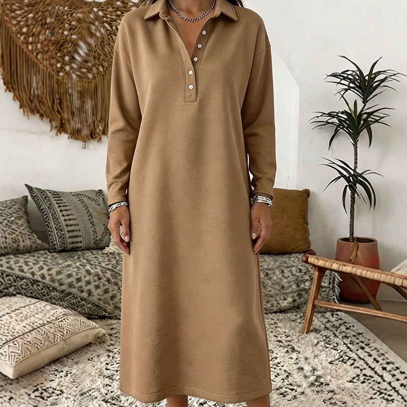 Robe pull en maille à manches longues pour femme