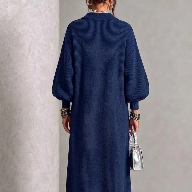 Robe en maille élégante à manches longues pour femme