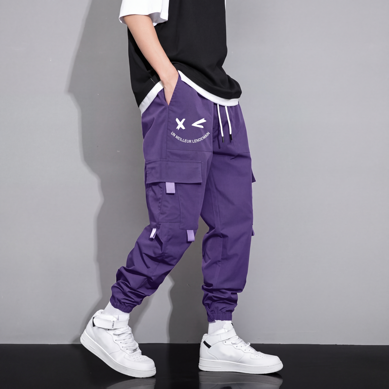 Pantalons cargo décontractés amples pour hommes