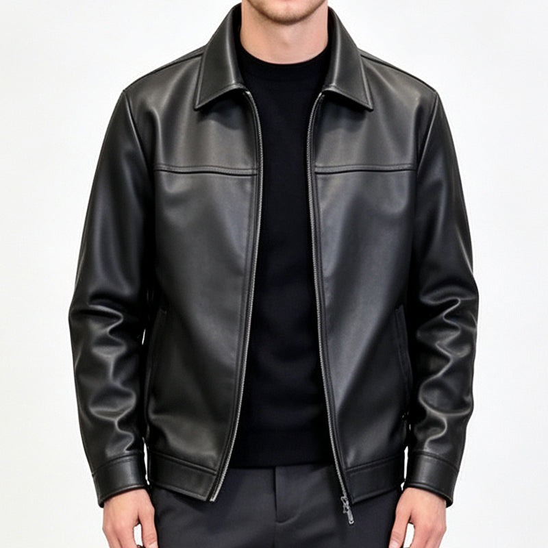 📢📢50 % DE RÉDUCTION !! ⏰ Blouson en cuir urbain raffiné