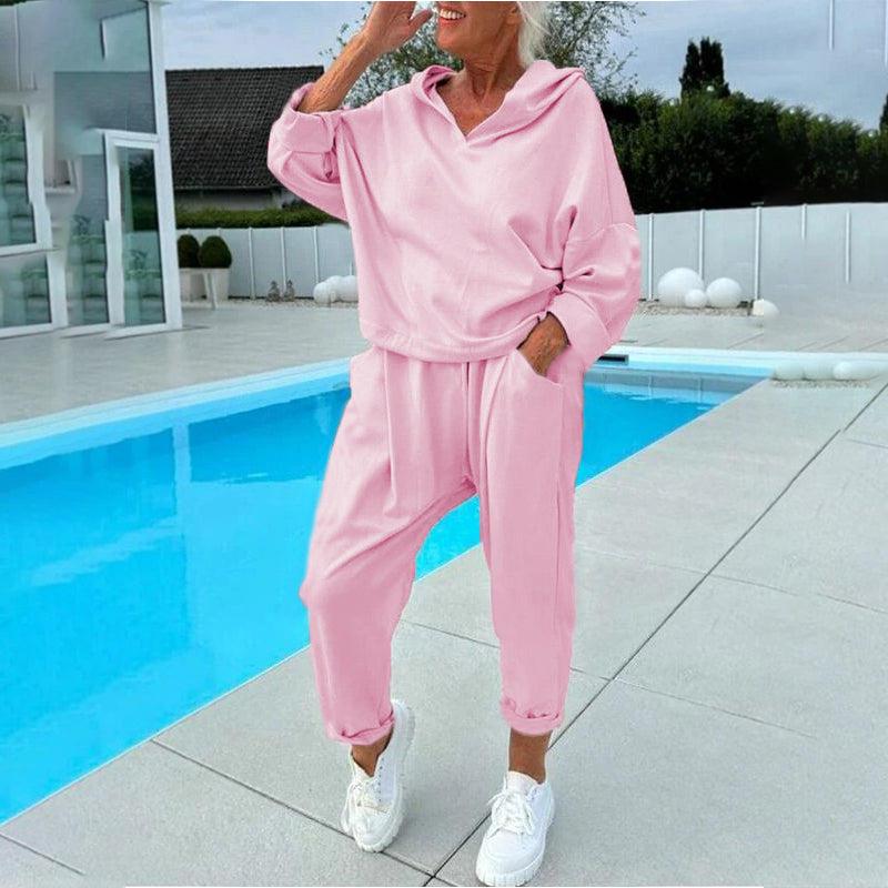 Ensemble sweat à capuche et pantalon de détente pour femme