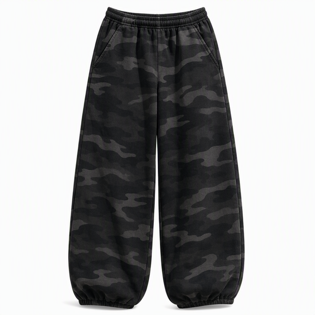 Pantalons de survêtement larges vintage délavés pour femme