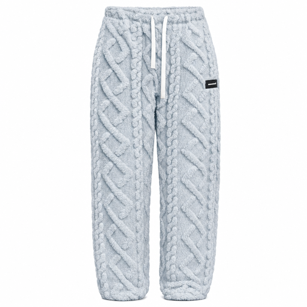 Pantalons de détente décontractés pour femme doublés de flanelle chaude