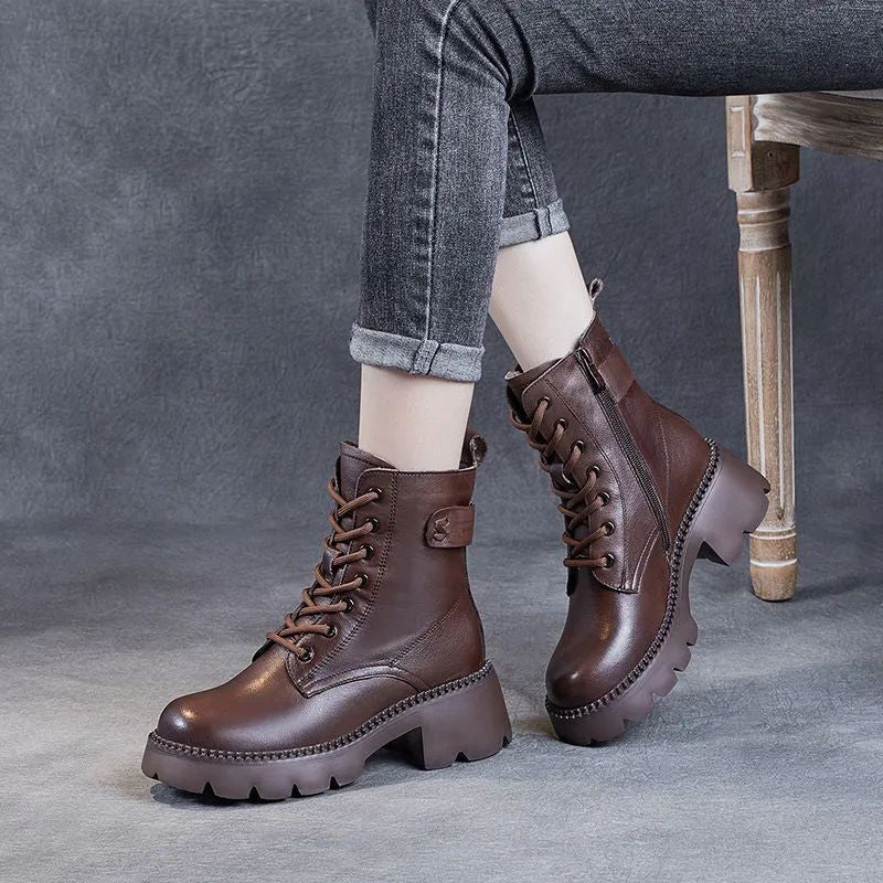 Bottes Plate-Forme Rétro pour Femme
