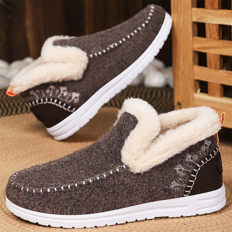 Bottes de neige d'hiver pour femme à doublure pelucheuse