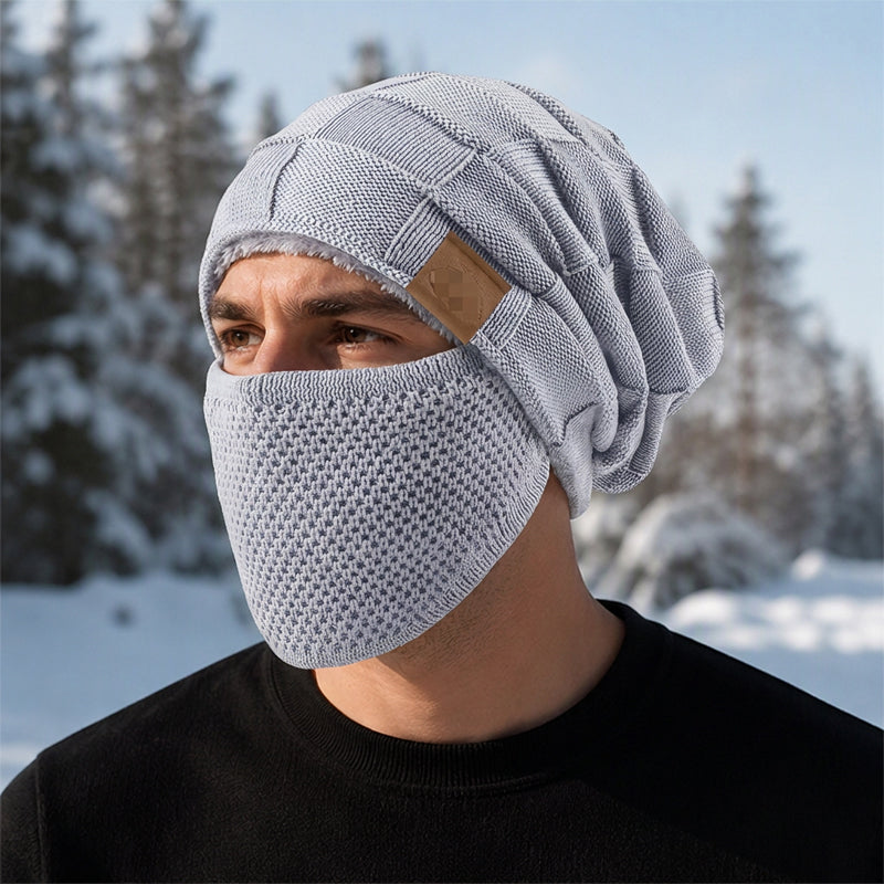 Bonnet thermique d'hiver pour femme avec masque facial intégré
