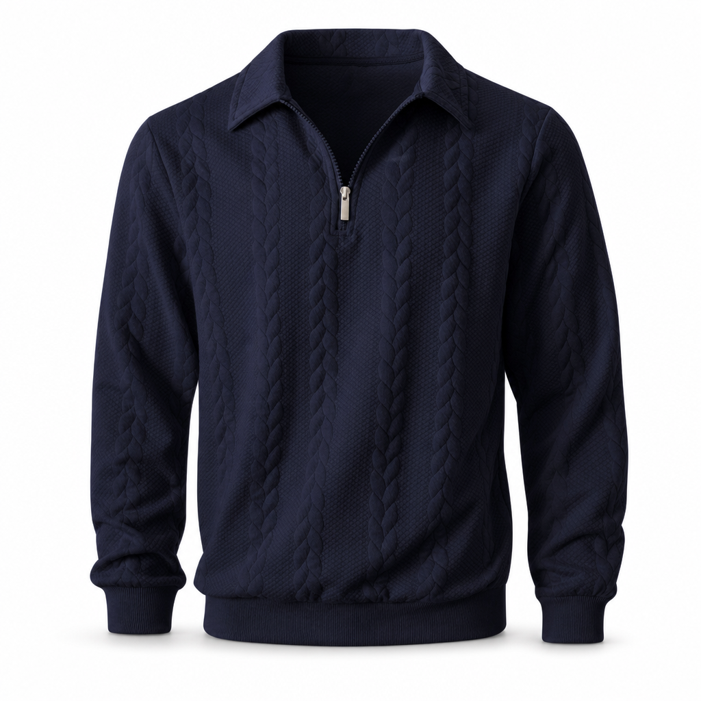 Pull en tricot jacard décontracté pour homme