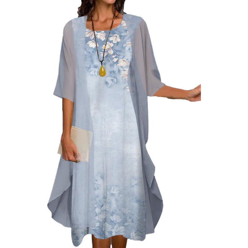 Ensemble de robe élégante à imprimé floral pour femmes
