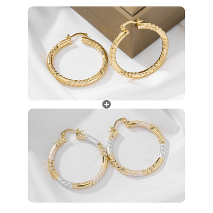 💫Boucles d'Oreilles Créoles Torsadées – Design Moderne, Légères, Polyvalentes ✨