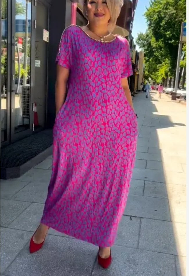 👗【M-3XL】Robe imprimée grande taille à la mode 2024 (39 % de réduction)