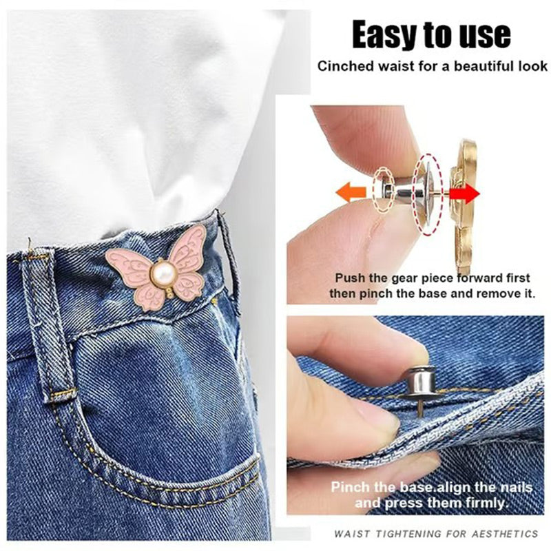 Boucle de réglage de taille papillon amovible (1 acheté, 9 offerts)