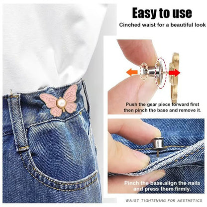Boucle de réglage de taille papillon amovible (1 acheté, 9 offerts)