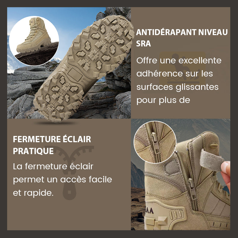 🎁Bottes de combat de travail anti-perforation imperméables pour hommes (amélioration de la durabilité)