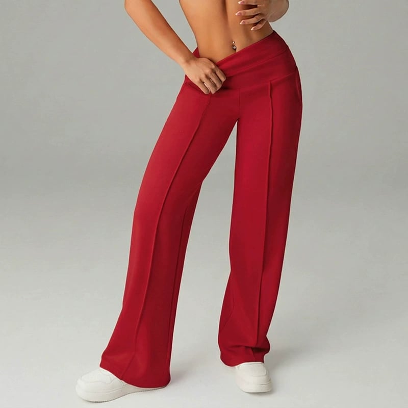 ⏰ 50% DE RÉDUCTION! 💫 Pantalon droit ample uni pour femme ❄️👖