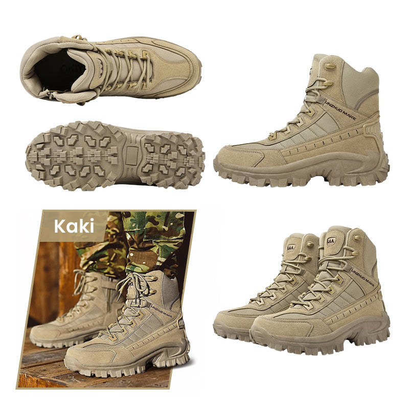 🎁Bottes de combat de travail anti-perforation imperméables pour hommes (amélioration de la durabilité)