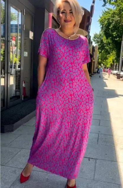 👗【M-3XL】Robe imprimée grande taille à la mode 2024 (39 % de réduction)