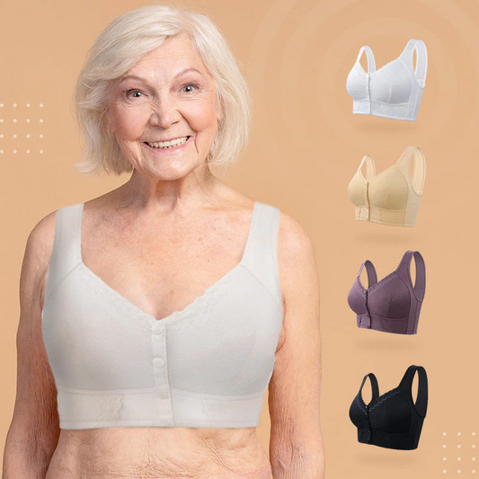 🌸Soutien-gorge respirant Plus Size pour femmes avec fermeture frontale