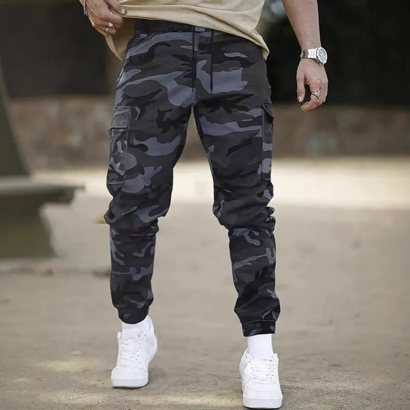 Pantalon de travail décontracté à motif camouflage