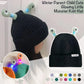 🔥 60% OFF Black Friday 🤖 Winter Parent - Bonnet tricoté en forme de petit monstre mignon et lumineux.