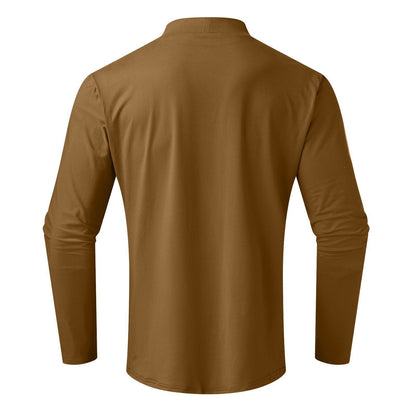 Un sous-vêtement indispensable pour l'automne et l'hiver 🔥 T-shirt slim à manches longues et col haut pour homme