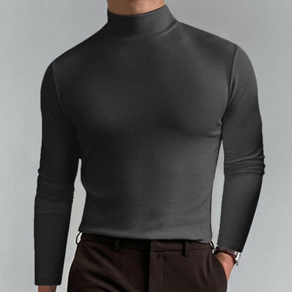 Un sous-vêtement indispensable pour l'automne et l'hiver 🔥 T-shirt slim à manches longues et col haut pour homme
