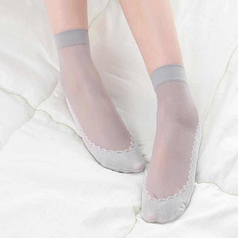 🔥Chaussettes soyeuses en coton antidérapantes