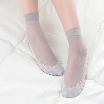 🔥Chaussettes soyeuses en coton antidérapantes