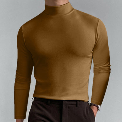 Un sous-vêtement indispensable pour l'automne et l'hiver 🔥 T-shirt slim à manches longues et col haut pour homme
