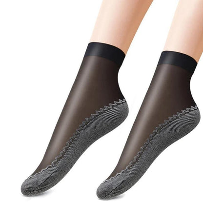 🔥Chaussettes soyeuses en coton antidérapantes