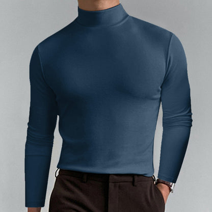 Un sous-vêtement indispensable pour l'automne et l'hiver 🔥 T-shirt slim à manches longues et col haut pour homme