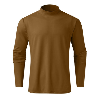 Un sous-vêtement indispensable pour l'automne et l'hiver 🔥 T-shirt slim à manches longues et col haut pour homme