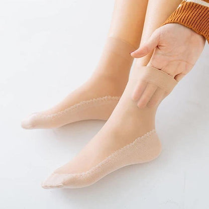🔥Chaussettes soyeuses en coton antidérapantes
